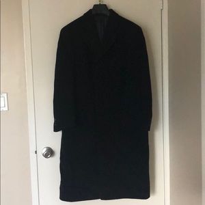 Black Wool & Cashmere Coat Made in Italy
